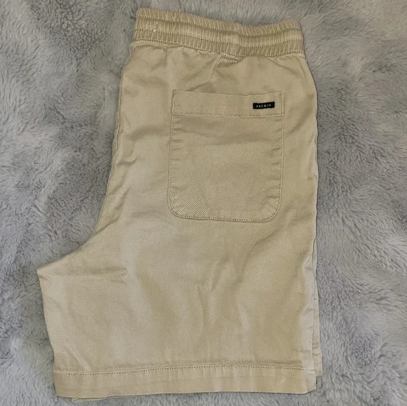 Pacsun Volley 6 Inch Shorts Size Medium Khaki Pull On Drawstring - Picture 6 of 16